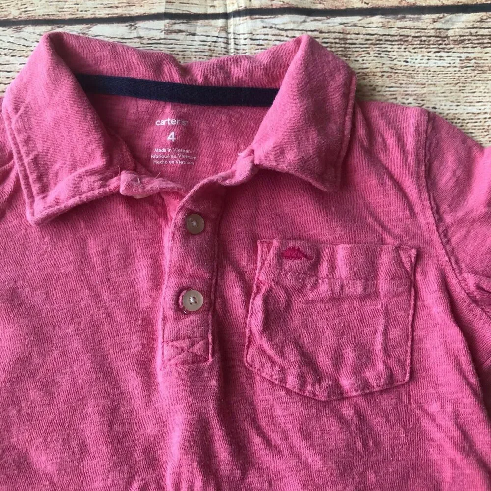 Carter’s Boys Red Buttoned Polo Shirt 4